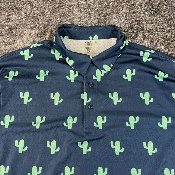 Golf Gods Australia Saguaro Cactus Cool Tech Polo Men's L Performance Golf - Picture 2 of 10